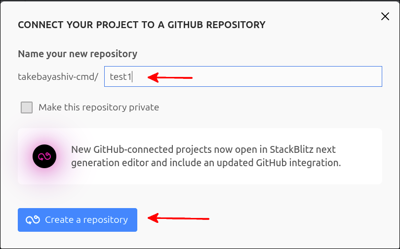 connect to new repository