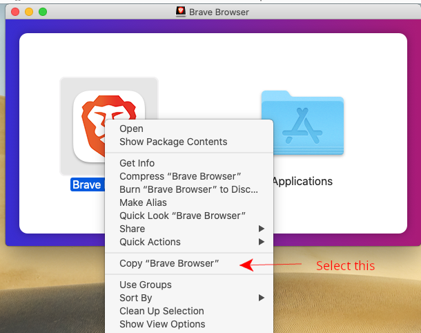 copy brave browser app