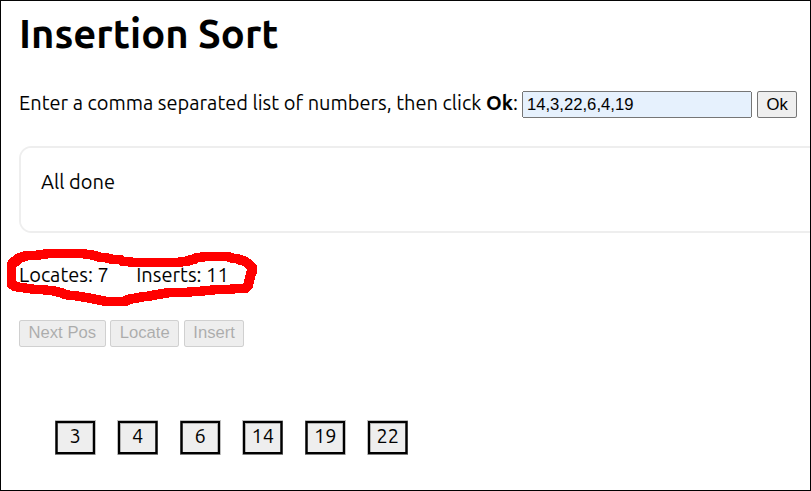 sorting unsorted array