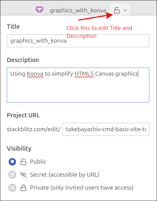 edit title stackblitz