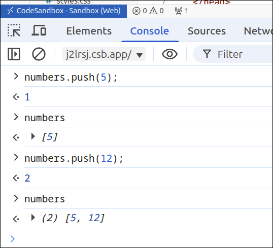pushed second number