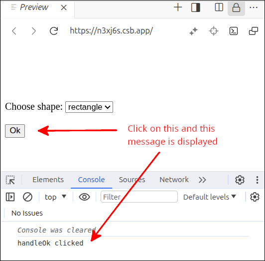 handleOk first tested
