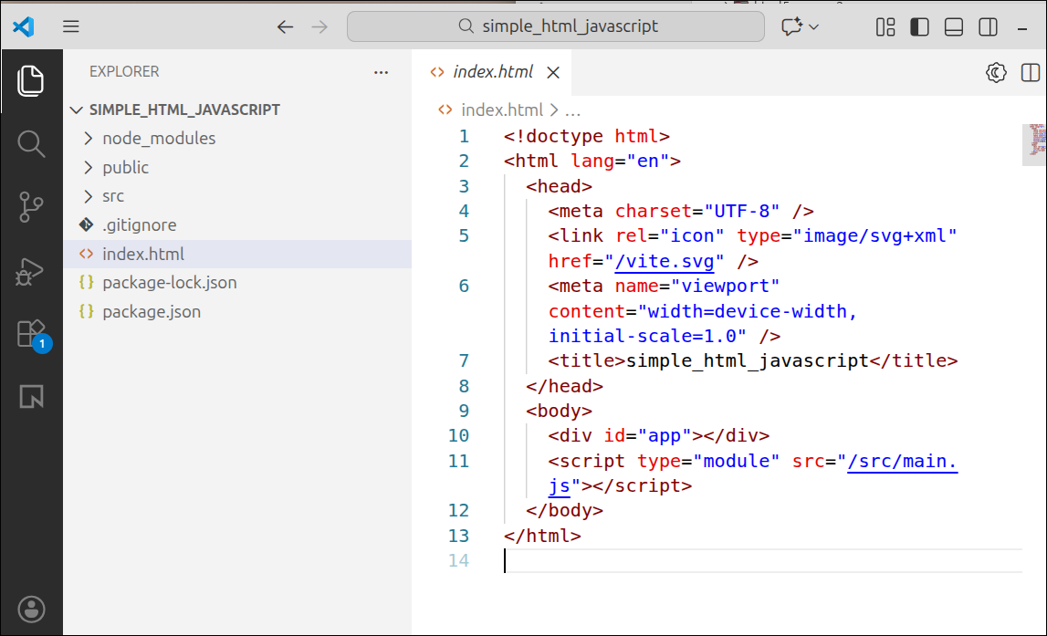 vscode starting files