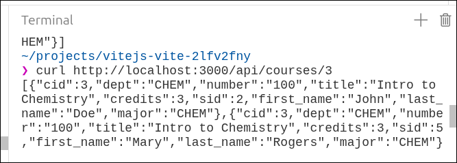 curl course students route
