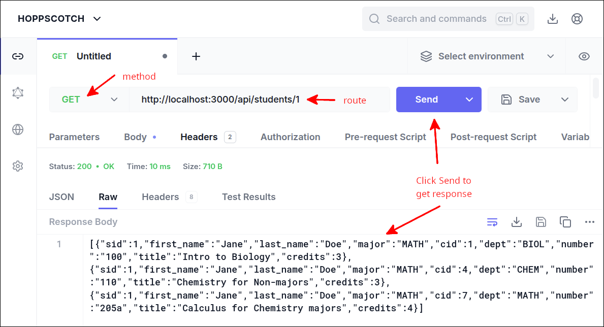 hoppscotch student courses