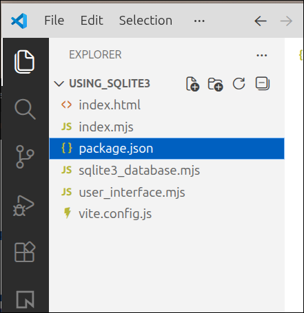 vscode initial files